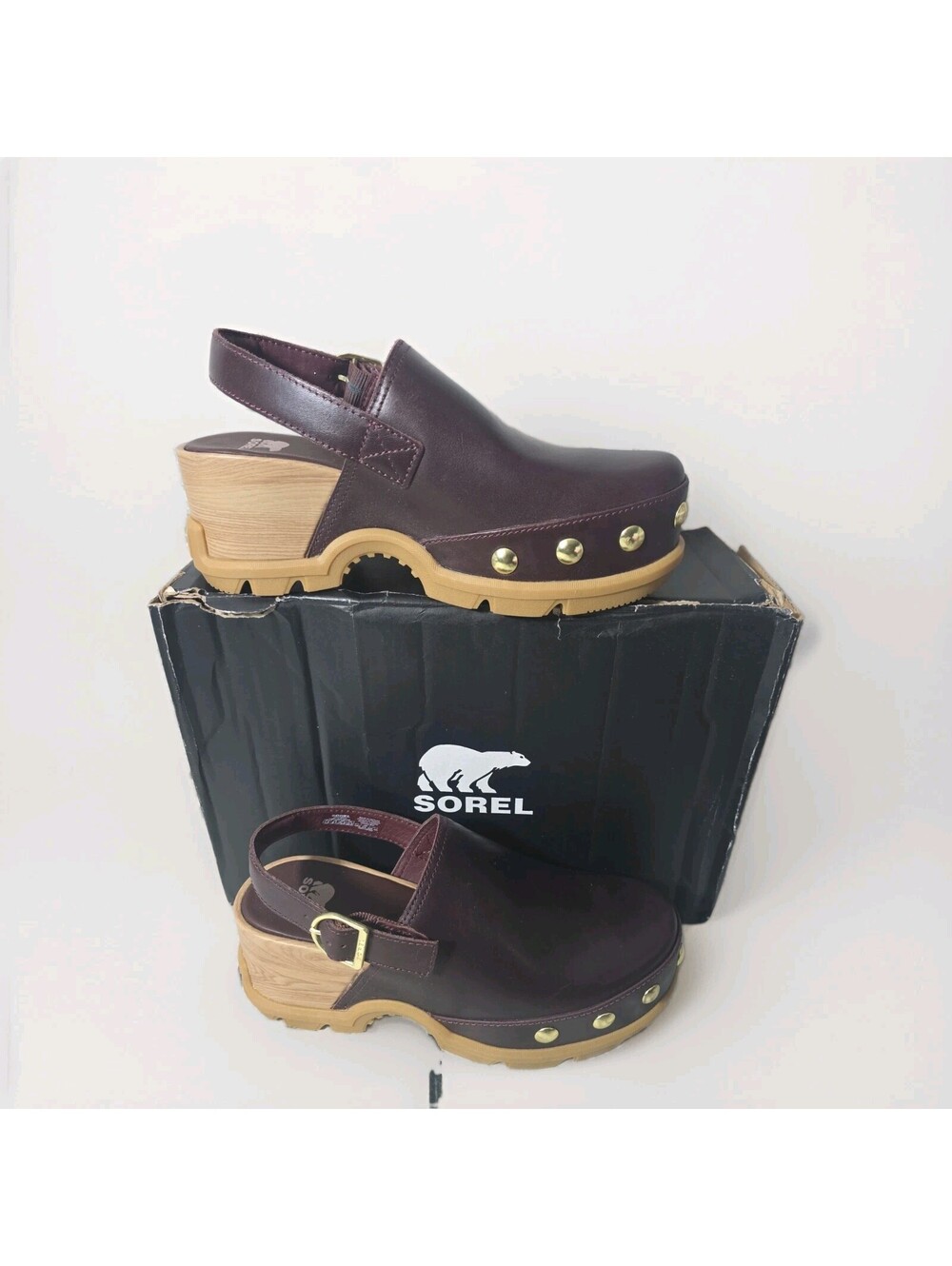 Sorel ROAM'N CLOG RVT 8.5 Womens  REDWOOD Like New  Never worn EU 39.5